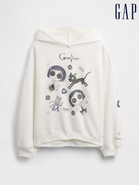 Gap White VintageSoft Coraline Halloween Hoodie (4-13yrs) (W73342) | €85