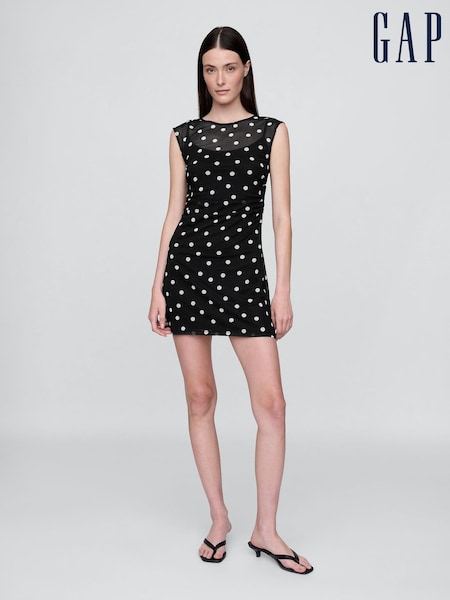 Gap Black Mini Mesh Dress (W73349) | €64