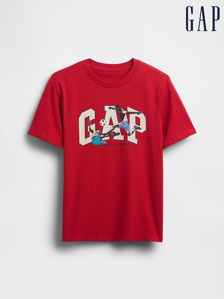 Gap Red Logo Graphic T-Shirt (4-13yrs) (4-13yrs) (W73351) | €14