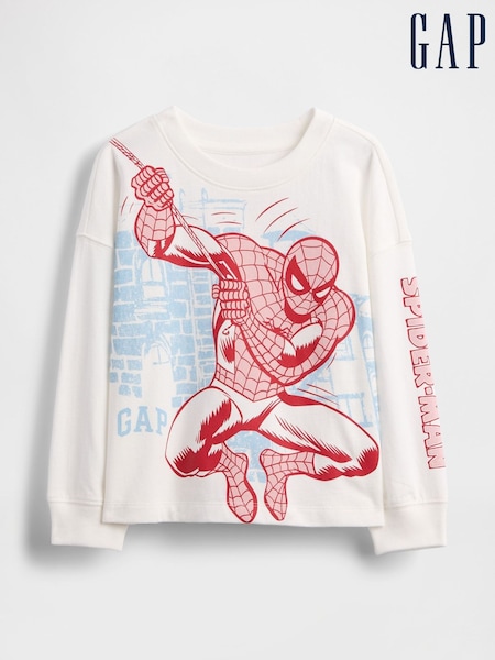 Gap White Marvel Graphic T-Shirt (6mths-5yrs) (6mths-5yrs) (W73397) | €25