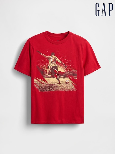 Gap Red Graphic T-Shirt (4-13yrs) (4-13yrs) (W73399) | €14