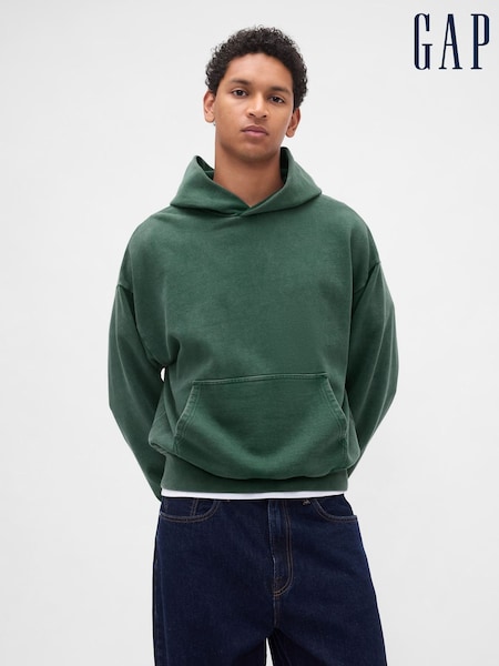 Gap Dark Green Oversized Heavyweight Hoodie (W73417) | €113