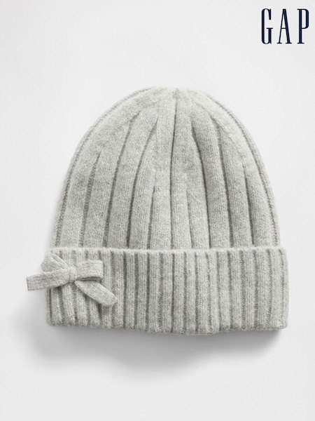 Gap Grey Soft Touch Bow Beanie (W73423) | €20