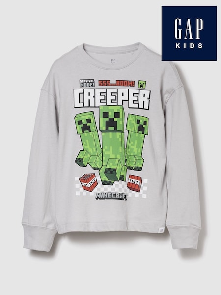Gap Grey Minecraft Graphic T-Shirt (4-13yrs) (4-13yrs) (W73438) | €33