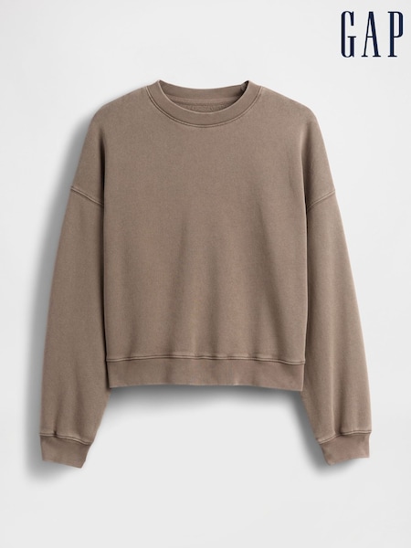 Gap Brown Vintage Soft Wedge Crewneck Sweatshirt (W73462) | €46