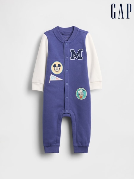 Gap Blue/White Disney Baby VintageSoft Varsity One-Piece (Newborn-24mths) (0-24mths) (W73476) | € 70