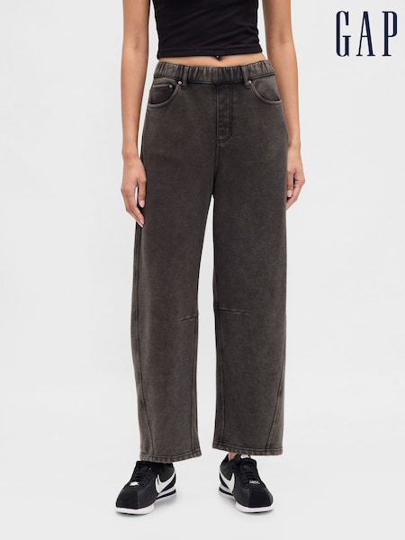 Gap Black Heavyweight French Terry Barrel Joggers (W73518) | €92
