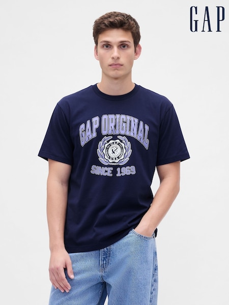 Gap Blue Everyday Soft Relaxed Graphic T-Shirt (W73533) | €20