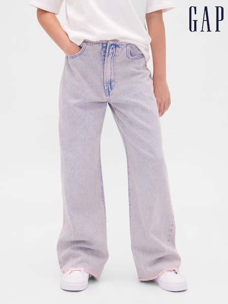 Gap Pink Low Rise Stride Wide-Leg Jeans (5-13yrs) (W73539) | €57