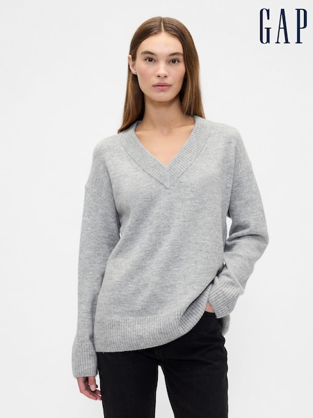 Gap Light Grey V-Neck Jumper (W73543) | €40