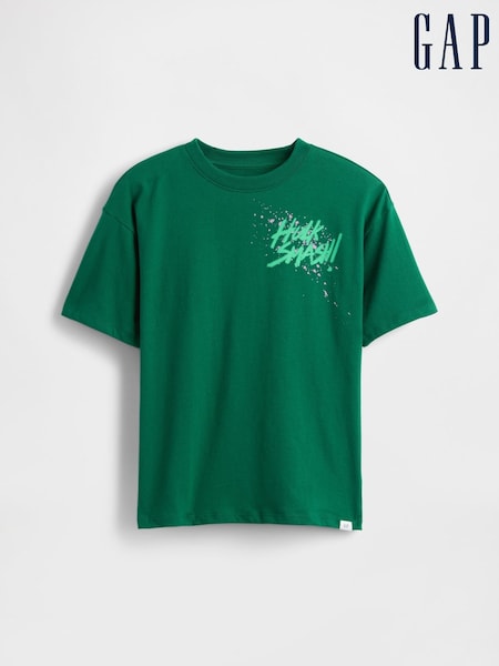 Gap Green Marvel Relaxed Graphic T-Shirt (4-13yrs) (W73580) | €19