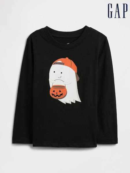 Gap Black Graphic T-Shirt (6mths-5yrs) (W73582) | €13