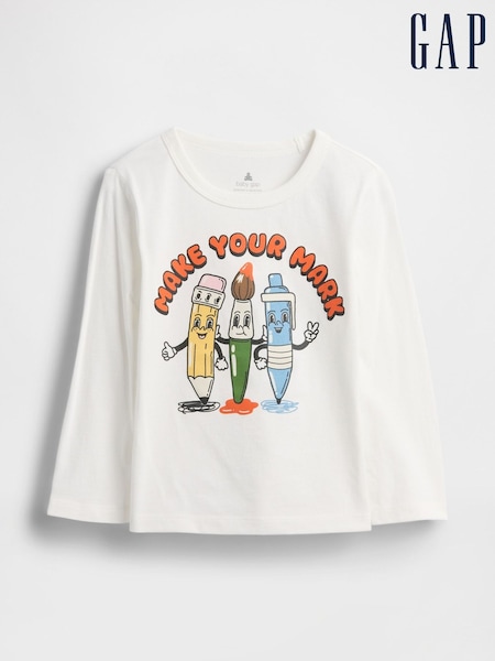 Gap Graphic Crew Neck Long Sleeve T-Shirt (6mths-5yrs) (6mths-5yrs) (W73604) | 14 €