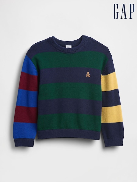 Gap Navy Brannan Bear Crew Neck Jumper (6mths-5yrs) (6mths-5yrs) (W73643) | €26