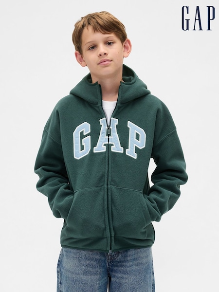 Gap Green VintageSoft Logo Zip Hoodie (4-13yrs) (4-13yrs) (W73664) | €46