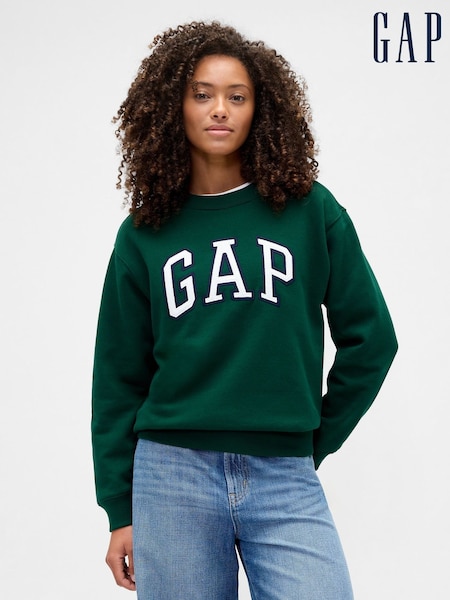 Verde oscuro - Gap Relaxed Logo Sweatshirt (W73691) | 50 €