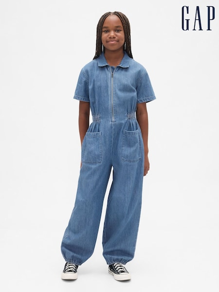 Gap Blue Denim Jogger Jumpsuit (4-13yrs) (W73719) | €53