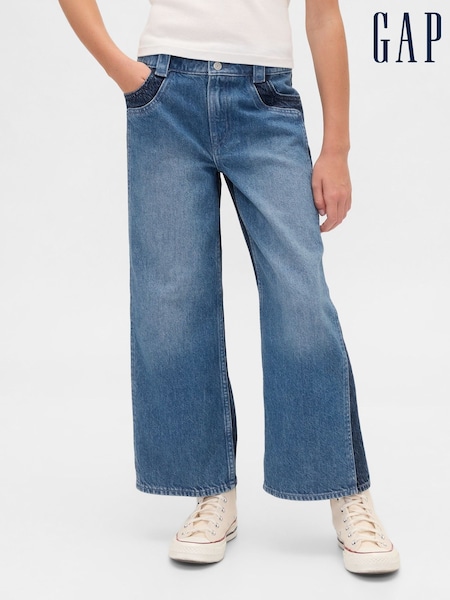 Gap Blue High Waisted Stride Wide-Leg Ankle Jeans (5-13yrs) (5-13yrs) (W73721) | €46
