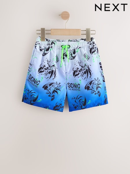 White/Blue Sonic Swim Shorts (3-16yrs) (W73784) | AED51 - AED81