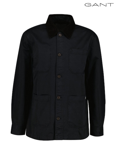 GANT Black Cord Collar Worker Overshirt (W74236) | €248