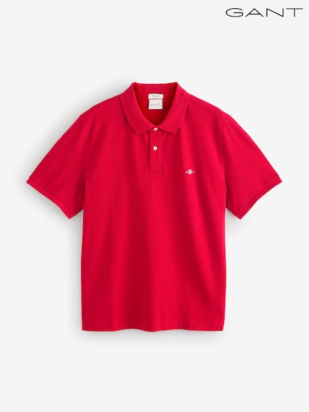 GANT Red Regular Shield Polo Shirt (W74239) | €113