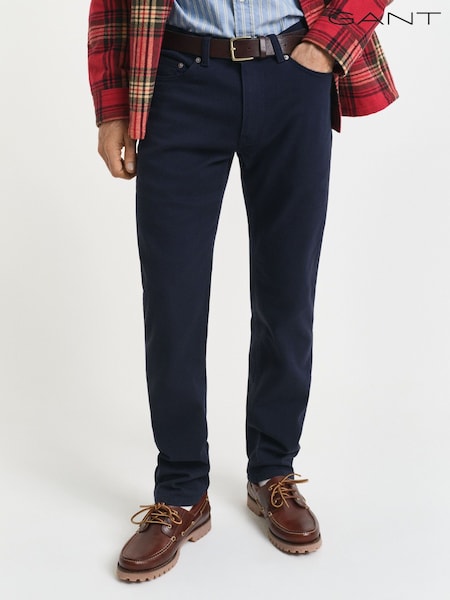GANT Blue Regular Fit Soft Twill Stretch Cotton Jeans (W74257) | €179
