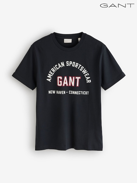 GANT Black Graphic Print T-Shirt (W74262) | €44