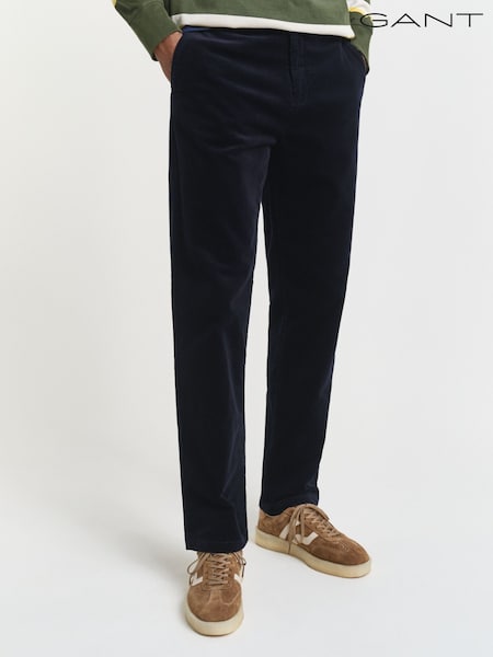 GANT Blue Regular Fit Cord Chino Trousers (W74263) | €191