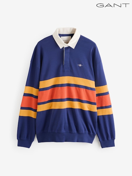 GANT Blue Colourblock Heavy Rugger Sweatshirt (W74266) | €198