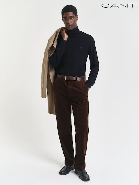 GANT Light Brown Regular Fit Cord Chino Trousers (W74278) | €191