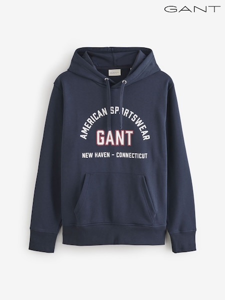 GANT Blue Graphic Logo Hoodie (W74282) | €120