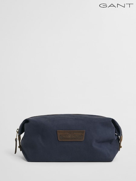 GANT Blue Waxed Cotton Wash Bag (W74286) | €77