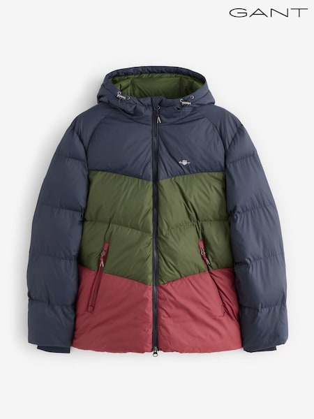 GANT Blue Active Cloud Colour Blocked Puffer Jacket (W74297) | €417