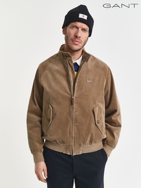 GANT Brown Cord Harrington Jacket (W74304) | €396