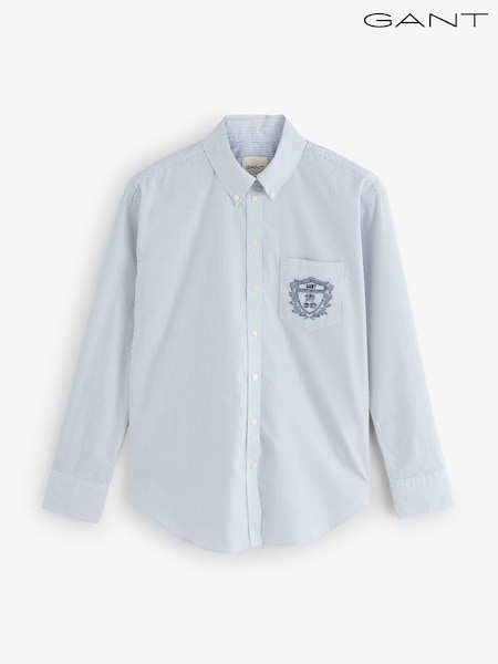 GANT Blue Graphic Logo Poplin Shirt (W74376) | €154