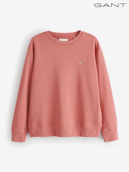 Pink - GANT Shield Logo Crew Neck Sweatshirt (W74378) | 148 €