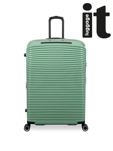 IT Luggage Large Green Traversed Hedge Suitcase (W74557) | €108