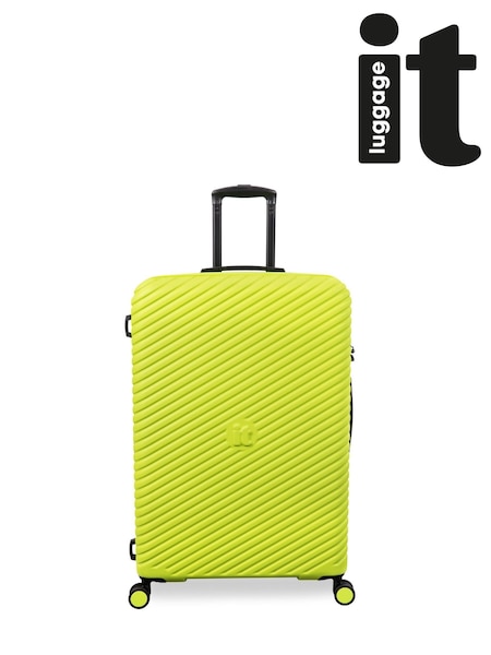 IT Luggage Large Green Pleating Punch Suitcase (W74565) | R$ 790