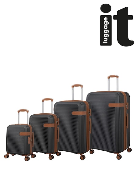 IT Luggage Grey Clarify Suitcase Set 4 Piece (W74574) | €313