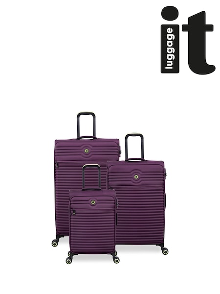 IT Luggage Purple Circulator Suitcase Set 3 Piece (W74580) | €268