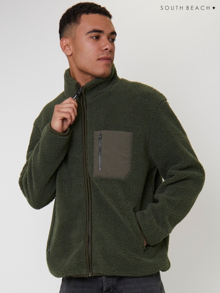 Verde - South Beach Borg Zip Jacket With Pocket (W74714) | 85 €