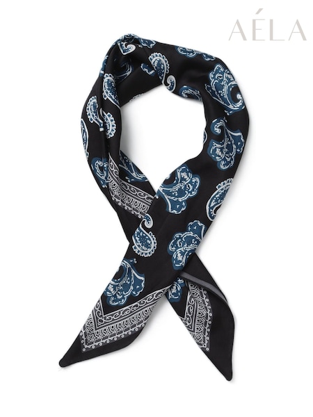 Aela Blue Paisley Scarf (W74887) | ‏75 ر.ق.