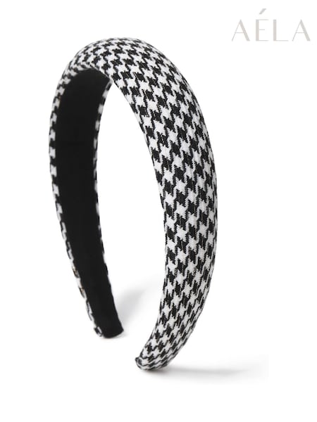 Aela Black/White Houndstooth Headband (W74895) | ‏84 د.إ.‏