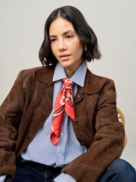 Aela Red Bow Scarf (W74907) | ‏84 د.إ.‏