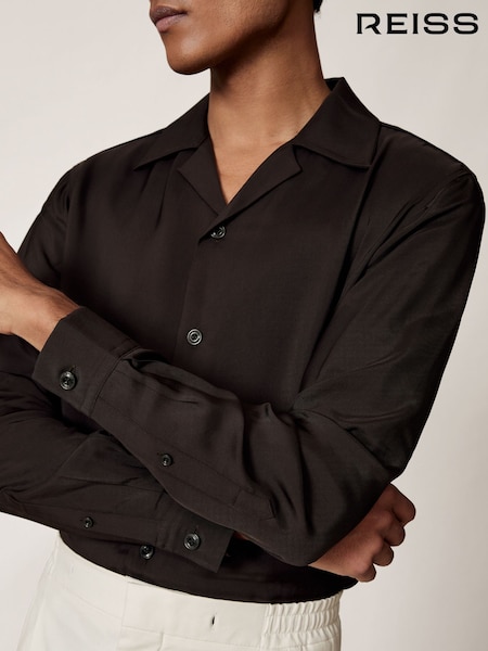 Reiss Chocolate Brown Space Shirt (W74945) | €185