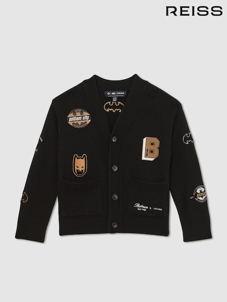 Reiss Black Kinsley 13-14 yrs Batman | Reiss Badge Cardigan (W74957) | €95