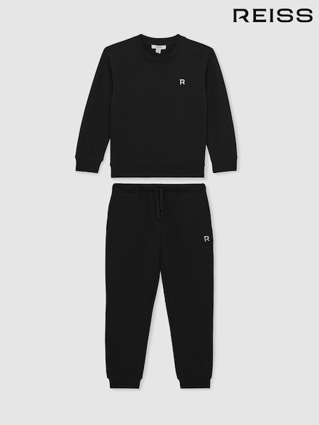 Reiss Black Avery Top & Joggers Set (W75081) | €55