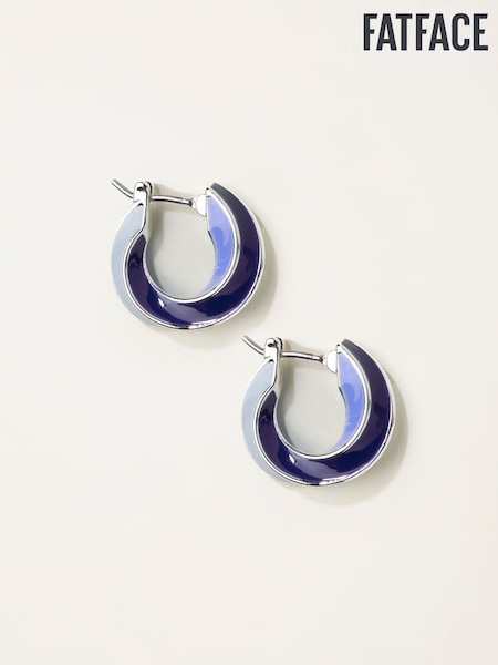 FatFace Blue Enamel Twist Hoop Earrings (W75123) | €16.50