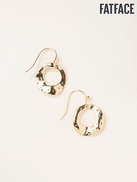 FatFace Gold Tone Disc Drop Earrings (W75147) | €13.50