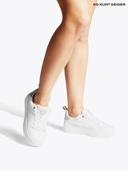 KG Kurt Geiger Pink Lighter Lace Up Trainers (W75184) | R$ 680
